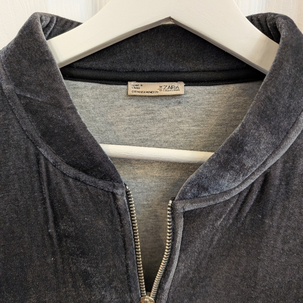 Zara Velvet Bomber jacket - Picture 3 of 6